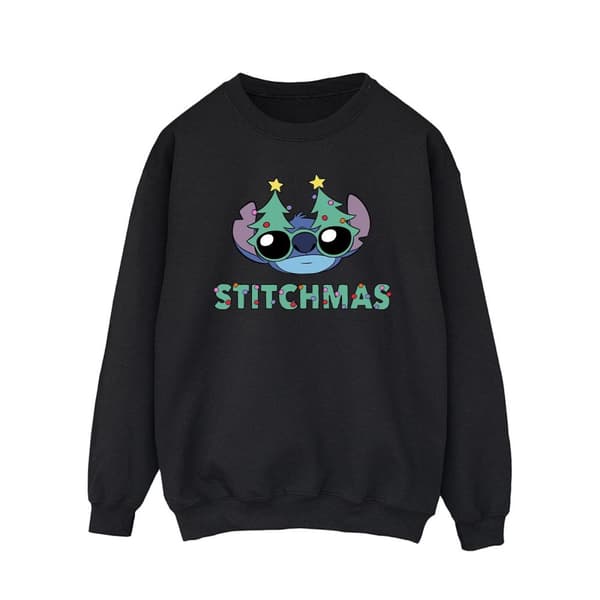 Disney Mens Lilo & Stitch Stitchmas Glasses Sweatshirt