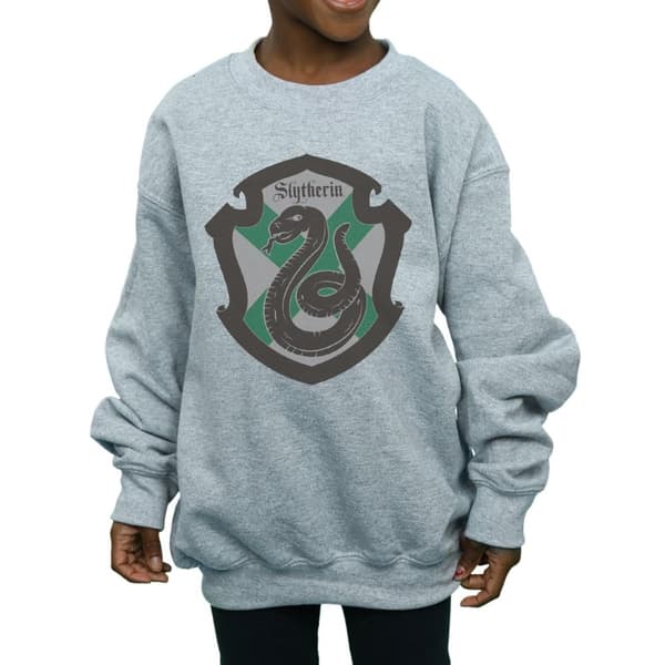 Harry Potter Girls Slytherin Crest Flat Sweatshirt