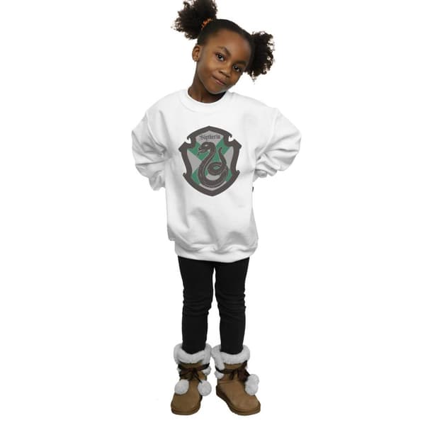 Harry Potter Girls Slytherin Crest Flat Sweatshirt