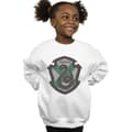 Miniatyrbillede 2 af 5: Harry Potter Girls Slytherin Crest Flat Sweatshirt