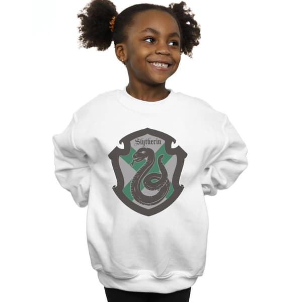 Harry Potter Girls Slytherin Crest Flat Sweatshirt