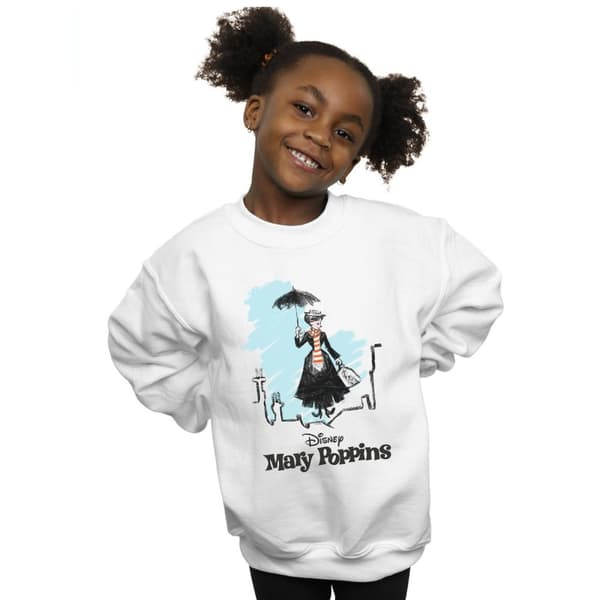Disney Girls Mary Poppins Rooftop Landing Colour Sweatshirt