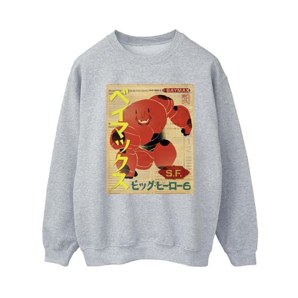 Disney Womens/Ladies Big Hero 6 Baymax Baymax Newspaper Sweatshirt