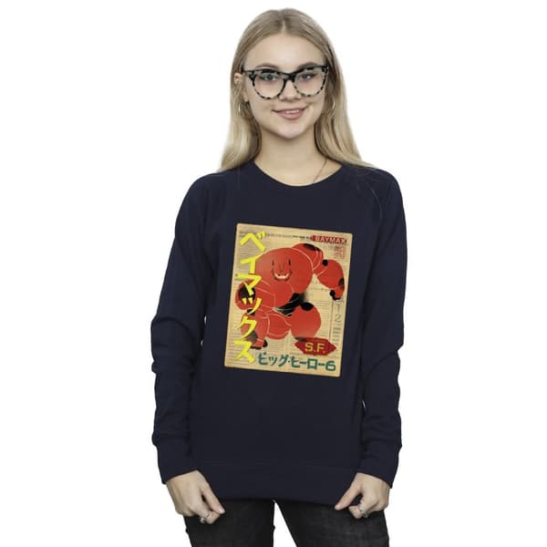 Disney Womens/Ladies Big Hero 6 Baymax Baymax Newspaper Sweatshirt