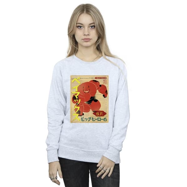 Disney Dam/Tjej Big Hero 6 Baymax Baymax Newspaper Sweatshirt