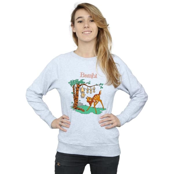Disney Dam/Tjej - Bambi - Sweatshirt med uppvikt rygg