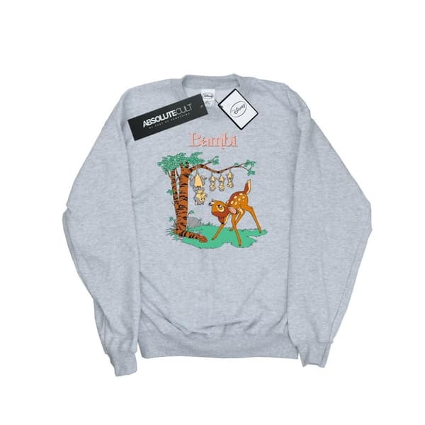 Disney Dam/Tjej - Bambi - Sweatshirt med uppvikt rygg