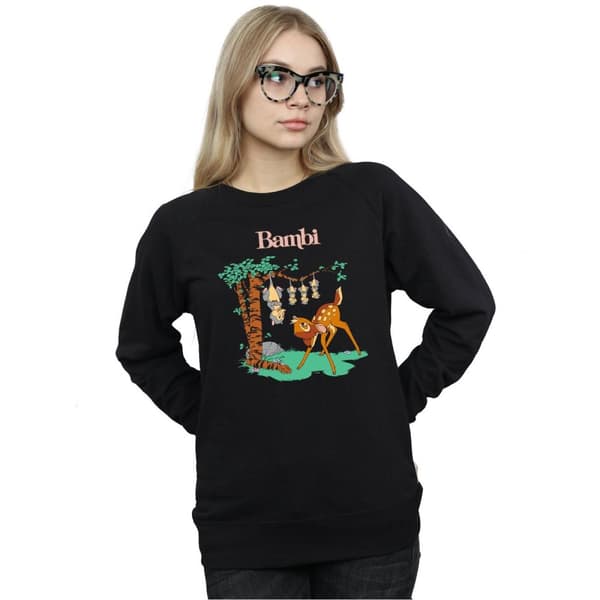 Disney Dam/Tjej - Bambi - Sweatshirt med uppvikt rygg