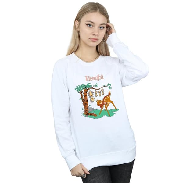 Disney Dam/Tjej - Bambi - Sweatshirt med uppvikt rygg