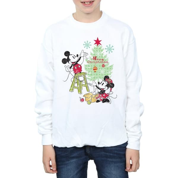 Disney Mickey And Minnie Christmas Tree Sweatshirt - pojkar