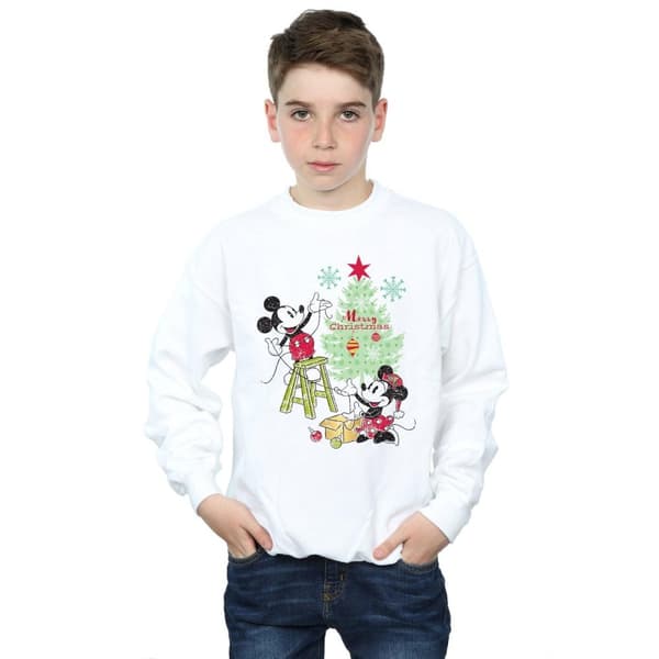 Disney Mickey And Minnie Christmas Tree Sweatshirt - pojkar