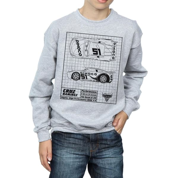 Disney Boys Cars Cruz Ramirez Blueprint Sweatshirt