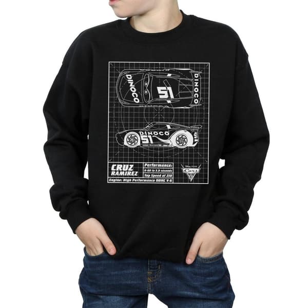 Disney Boys Cars Cruz Ramirez Blueprint Sweatshirt