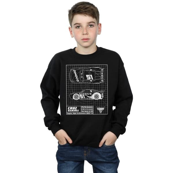 Disney Boys Cars Cruz Ramirez Blueprint Sweatshirt