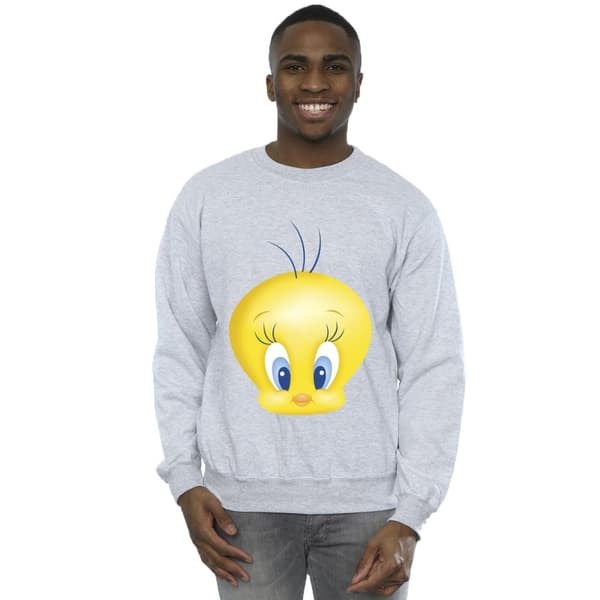 Looney Tunes Mens Tweety Face Sweatshirt