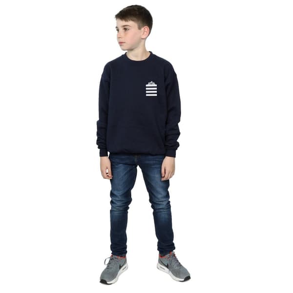 Looney Tunes Boys Taz Stripes Faux Pocket Sweatshirt