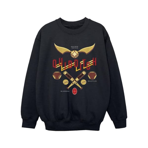 Harry Potter Girls Quidditch Golden Snitch Sweatshirt Black 5-6 Years