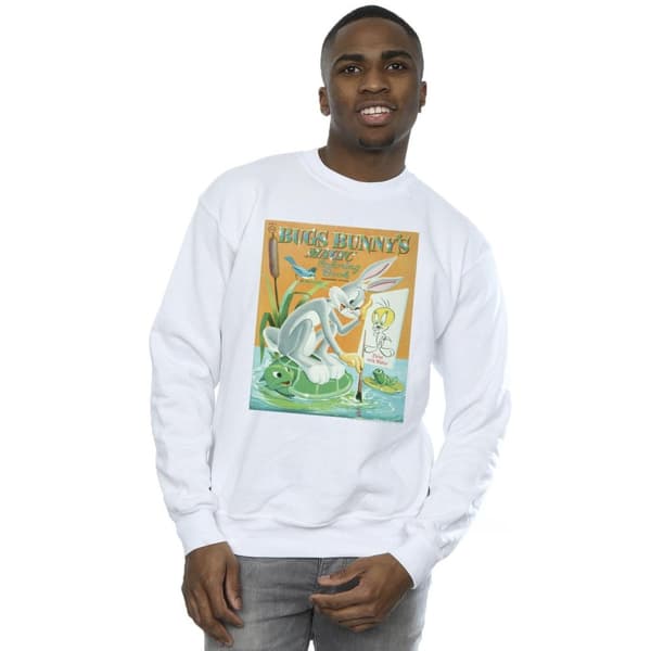 Looney Tunes Mens Bugs Bunny Colouring Book Sweatshirt