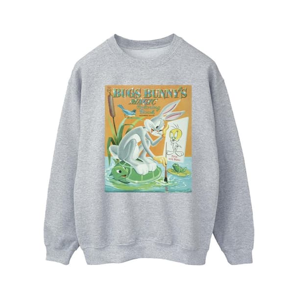 Looney Tunes Mens Bugs Bunny Colouring Book Sweatshirt