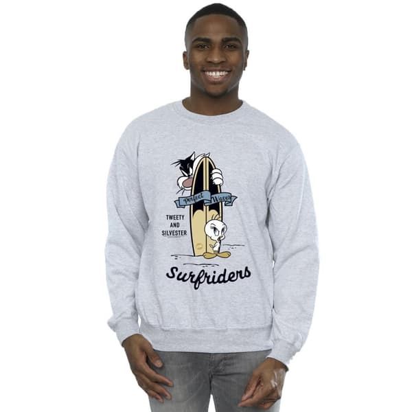Looney Tunes Tweety And Sylvester Perfect Waves - Sweatshirt för herrar