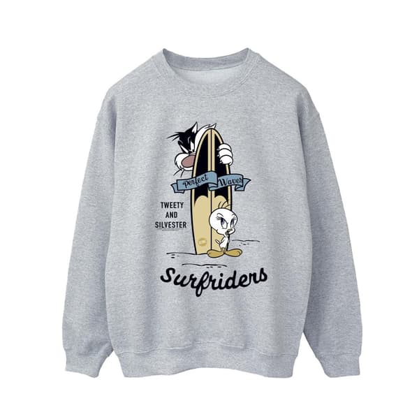 Looney Tunes Tweety And Sylvester Perfect Waves - Sweatshirt för herrar