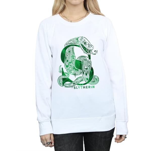 Harry Potter Dam/Tjej Slytherin Orm Sweatshirt