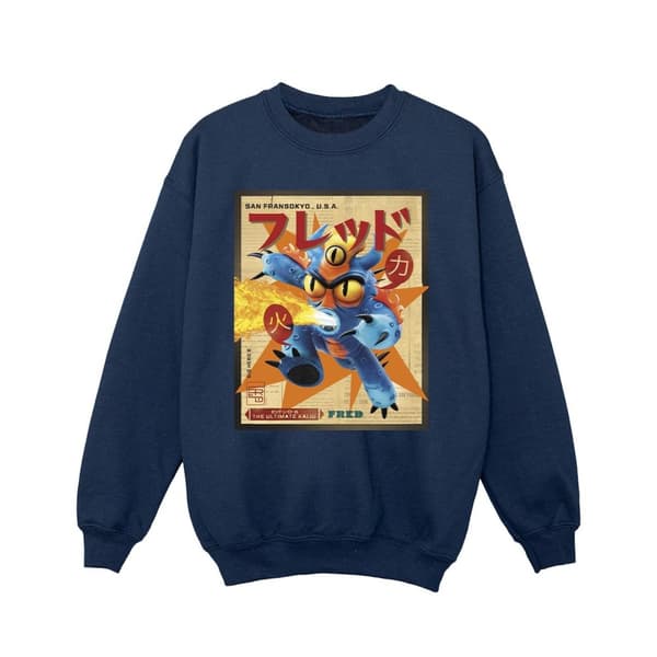 Disney Big Hero 6 Baymax Fred Newspaper-tröja för flickor