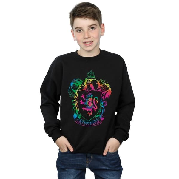 Harry Potter Boys Gryffindor Crest Tie Dye Infill Sweatshirt