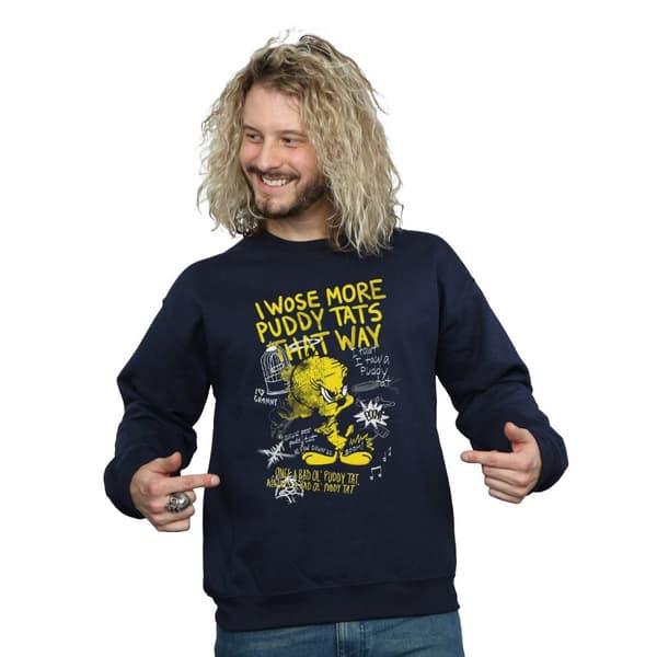 Looney Tunes Tweety Pie More Puddy Tats Sweatshirt för herrar