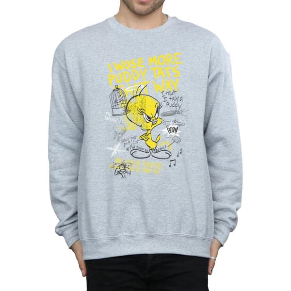 Looney Tunes Tweety Pie More Puddy Tats Sweatshirt för herrar