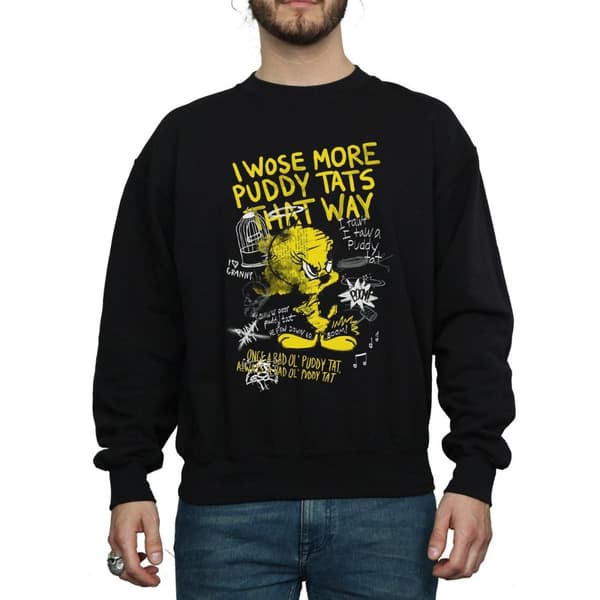 Looney Tunes Tweety Pie More Puddy Tats Sweatshirt för herrar
