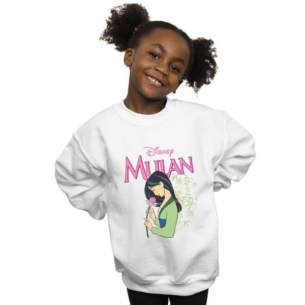 Disney Girls Mulan Pink Magnolia Sweatshirt