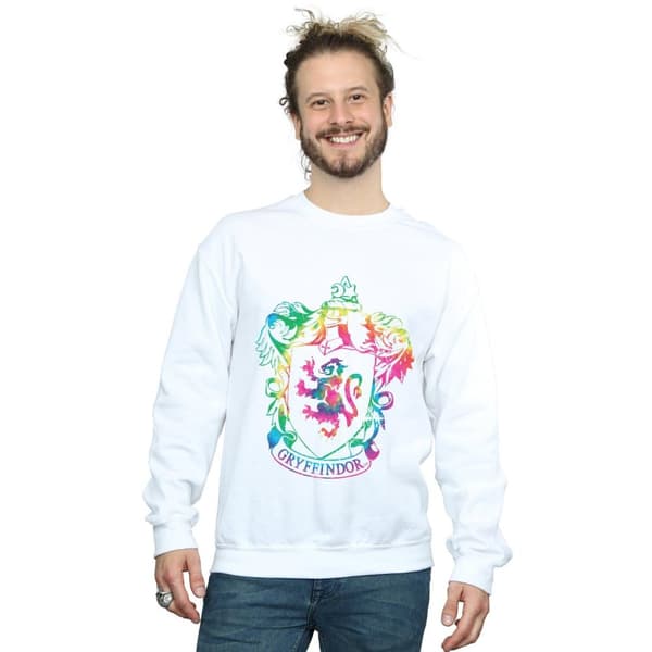 Harry Potter Mens Gryffindor Crest Tie Dye Infill Sweatshirt