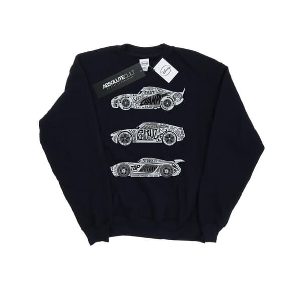 Disney Womens/Ladies Cars Text Racers Sweatshirt