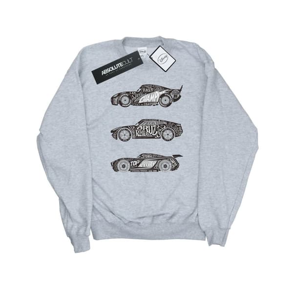 Disney Womens/Ladies Cars Text Racers Sweatshirt