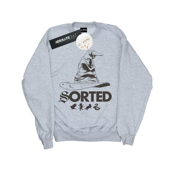 Harry Potter Sweatshirt med sorteringshatt för kvinnor/damer Sports Grey S