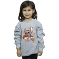 Miniatyrbild 2 av 3: Disney Lilo And Stitch Ohana Orange Hibiscus Sweatshirt för flickor