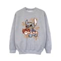 Miniatyrbild 1 av 3: Disney Lilo And Stitch Ohana Orange Hibiscus Sweatshirt för flickor