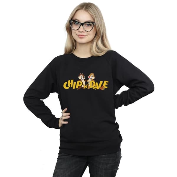 Disney Womens/Ladies Chip And Dale Character Logo Sweatshirt