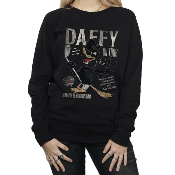 Looney Tunes Dam/Tjej Daffy Duck Concert Sweatshirt