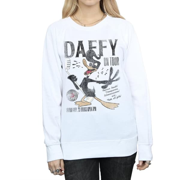 Looney Tunes Dam/Tjej Daffy Duck Concert Sweatshirt