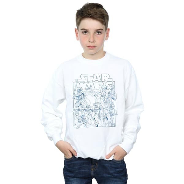 Star Wars Boys Outlined Sketch Sweatshirt