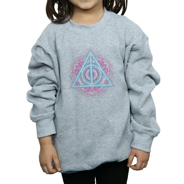Harry Potter Girls Neon Deathly Hallows Sweatshirt
