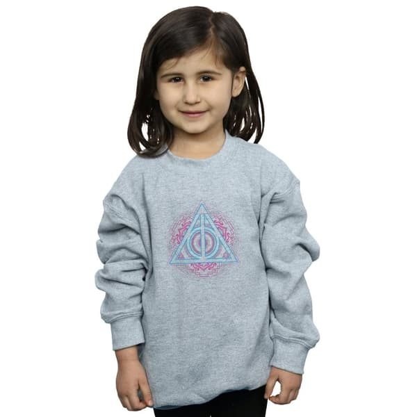 Harry Potter Girls Neon Deathly Hallows Sweatshirt