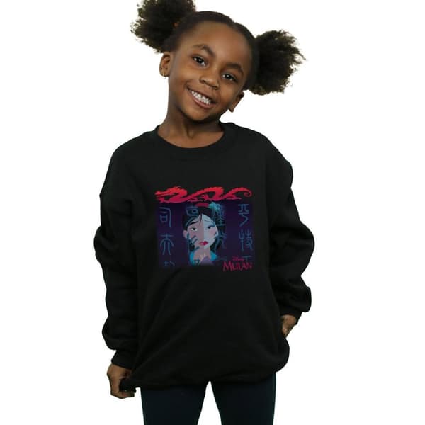 Disney Girls Mulan Geisha Face Sweatshirt