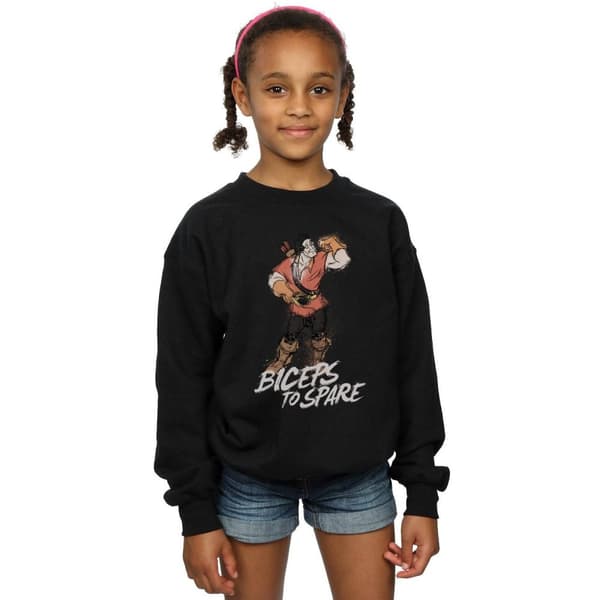 Disney Girls Beauty And The Beast Gaston Biceps To Spare Sweatshirt