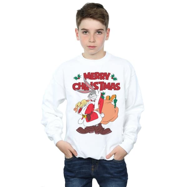 Looney Tunes Boys Santa Bugs Bunny Sweatshirt