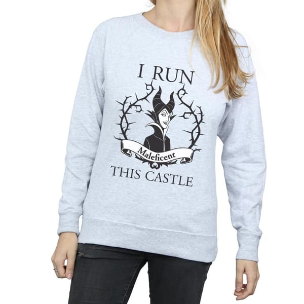 Disney Womens/Ladies Maleficent I Run This Castle Sweatshirt