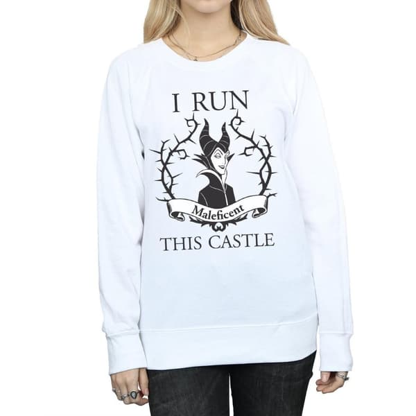 Disney Womens/Ladies Maleficent I Run This Castle Sweatshirt