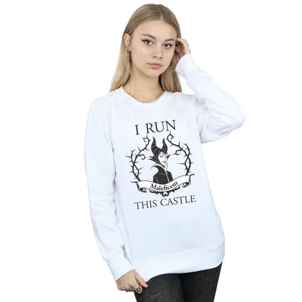 Disney Womens/Ladies Maleficent I Run This Castle Sweatshirt